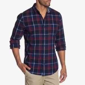 Wallin & Bros Mens Ollie Plaid Slim Fit Button Down Flannel Shirt Size 2XL